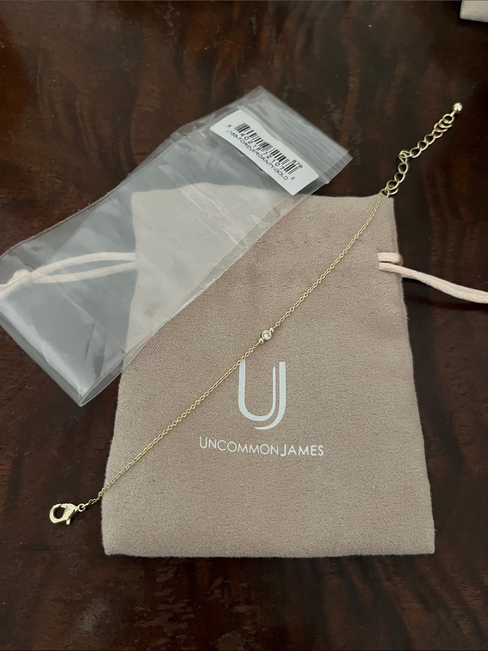 Uncommon James Gold Bracelet with Clear CZ Accent